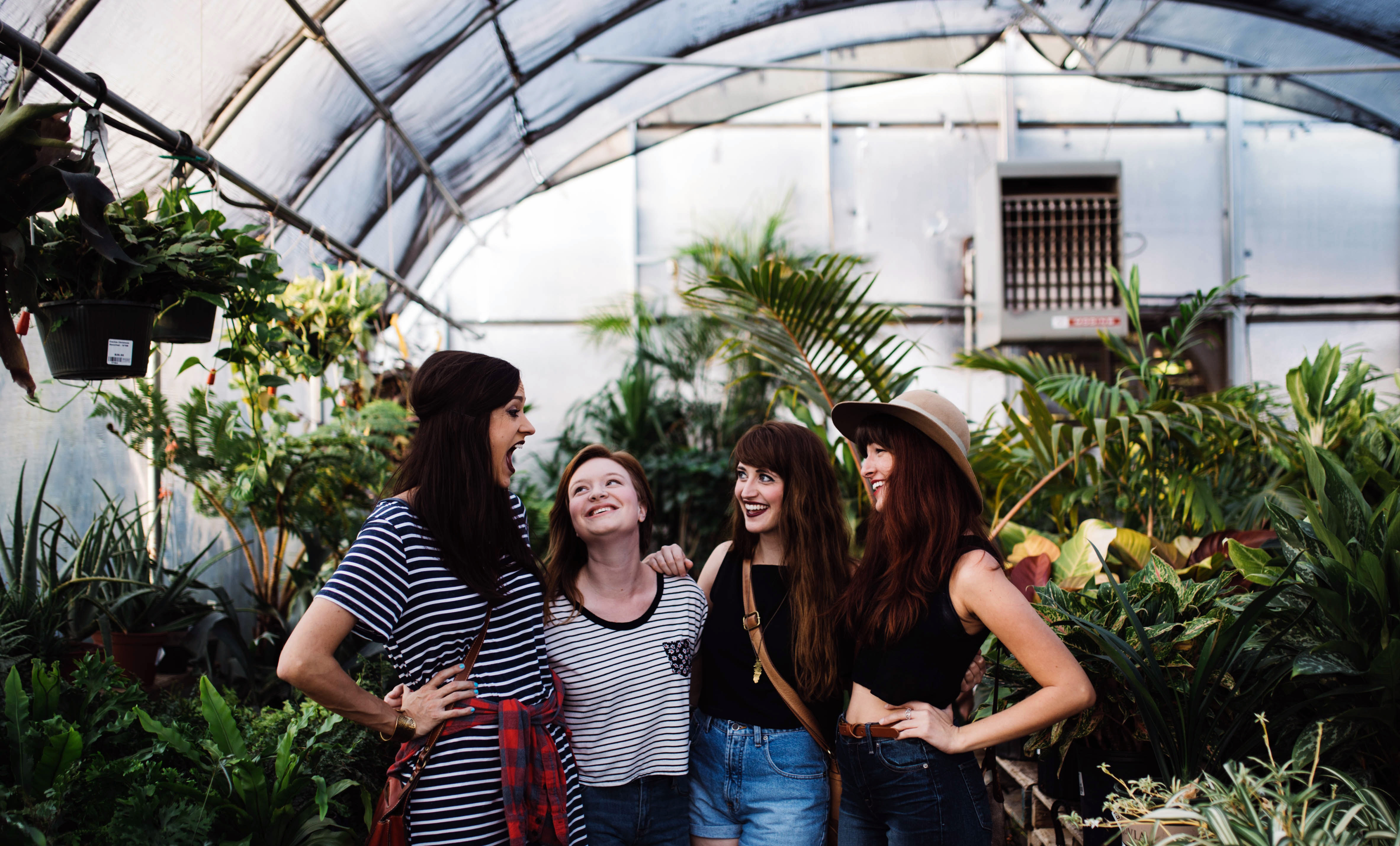 Happy girls taking about thermography